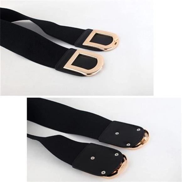 2 Pack Women\'s Stretchy Vintage Waist Belt with Metal Buckle Wide Belt for Dress main image 6